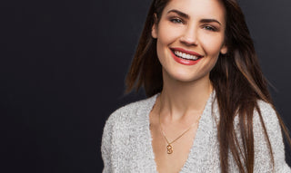 necklace, initial letter pendant monogram jewelry — based on Mandevilla font by Laura Worthington