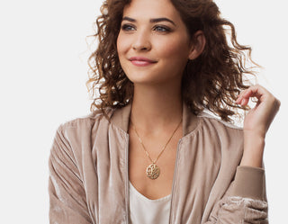 Regalia — necklace, initial letter pendant monogram jewelry — based on Yana font by Laura Worthington